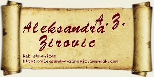 Aleksandra Žirović vizit kartica